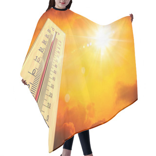 Personality  Heatwave With Warm Thermometer And Fire - Global Warming And Extreme Climate - Environment Disaster - Contain 3d Rendering Hair Cutting Cape