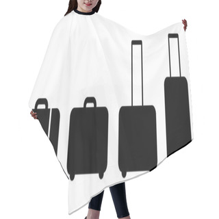 Personality  Set Of Suitcase Icon Hair Cutting Cape