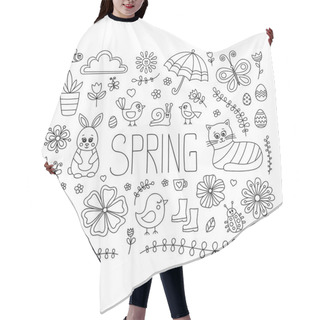 Personality  Spring Doodle Elements Hair Cutting Cape