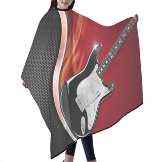 Personality  Electric Guitar On Luxury Background Hair Cutting Cape