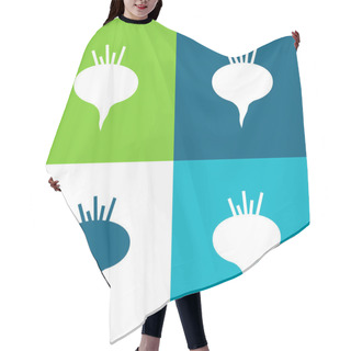 Personality  Beetroot Flat Four Color Minimal Icon Set Hair Cutting Cape