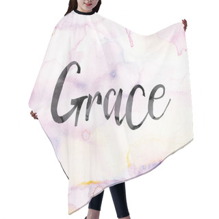 Personality  Grace Colorful Watercolor And Ink Word Art Hair Cutting Cape