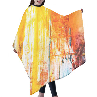 Personality  Abstract Background Drawn By Oil Paints Hair Cutting Cape