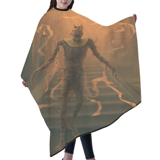Personality  Undead Mummy. Hair Cutting Cape