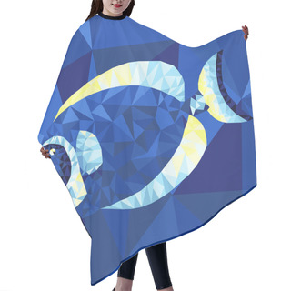 Personality  Bright Sea Fish In Abstract Technique Hair Cutting Cape