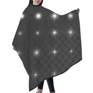 Personality  Set Of Vector Glowing Stars Sparks Hair Cutting Cape