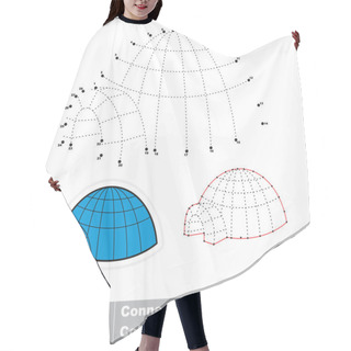 Personality  Igloo To Be Traced. Vector Numbers Game. Hair Cutting Cape