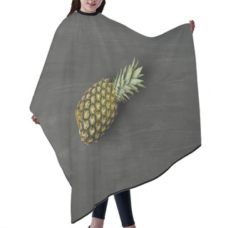 Personality  Top View Of Fresh Ripe Pineapple On Dark Tabletop Hair Cutting Cape