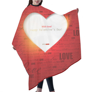 Personality  Gift Card. Valentine's Day. Vector Background Hair Cutting Cape