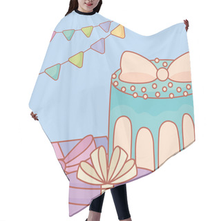 Personality  Happy Birthday Design Hair Cutting Cape