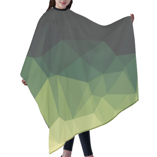 Personality  Abstract Green Gradient Background With Poly Pattern Hair Cutting Cape
