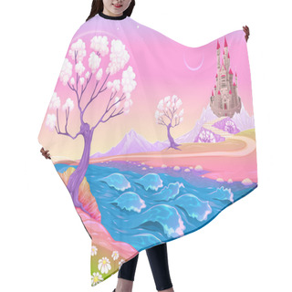 Personality  Fantasy Landscape With Castle Hair Cutting Cape