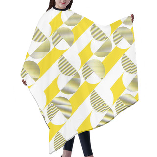 Personality  Stripes And Circles Minimalistic Seamless Pattern Hair Cutting Cape