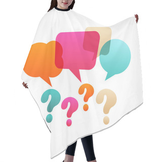 Personality  Question Mark With Speech Bubles Hair Cutting Cape
