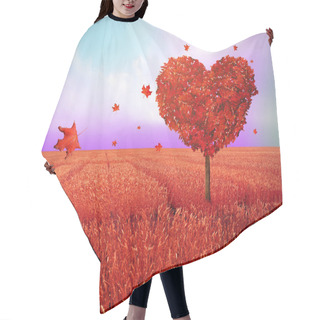 Personality  Tree In The Shape Of Heart, Valentines Day Background Hair Cutting Cape