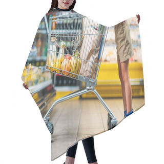 Personality  Kid With Shopping Cart Hair Cutting Cape