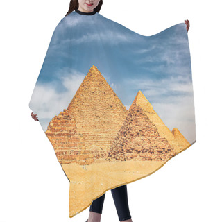 Personality  Ancient Great Pyramids At Giza, Cairo, Egypt. Hair Cutting Cape