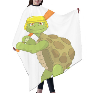 Personality  Funny Turtle. Baseball Player. Hair Cutting Cape