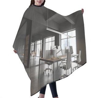 Personality  Gray Open Space Office And Meeting Room Hair Cutting Cape