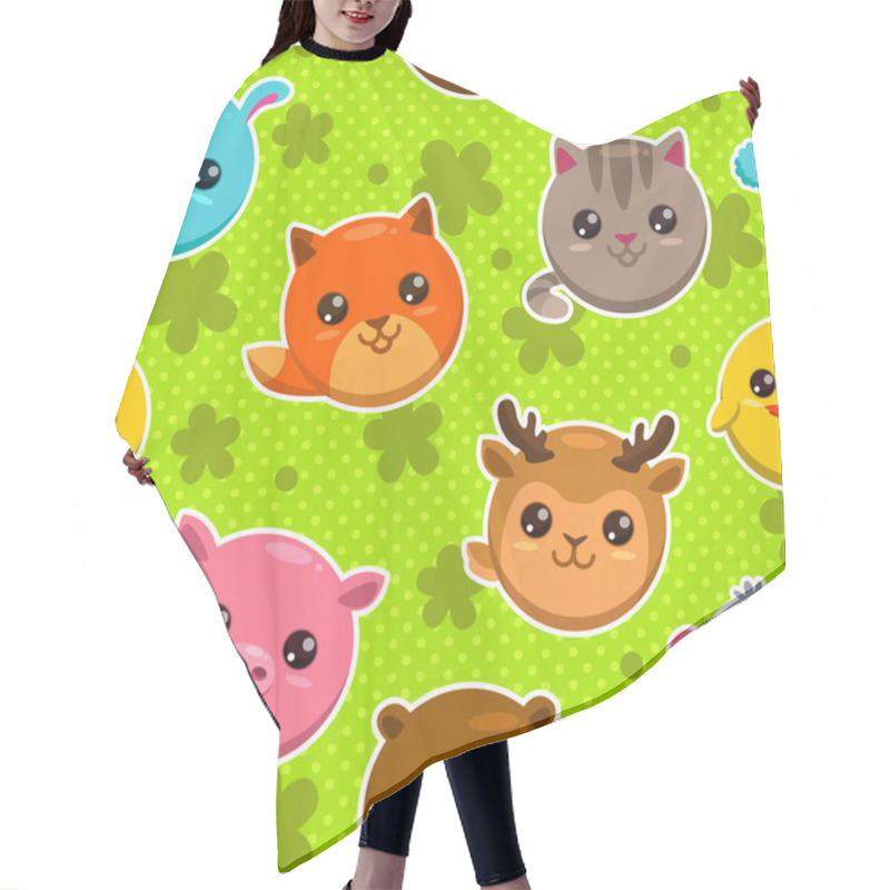 Personality  Pattern With Animal Faces Hair Cutting Cape