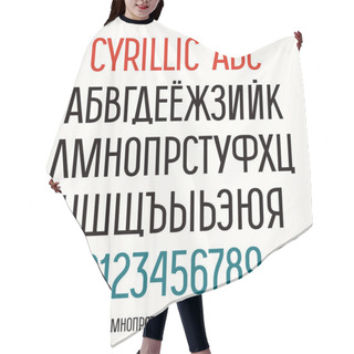 Personality  Sans Serif Font In Newspaper Style Hair Cutting Cape