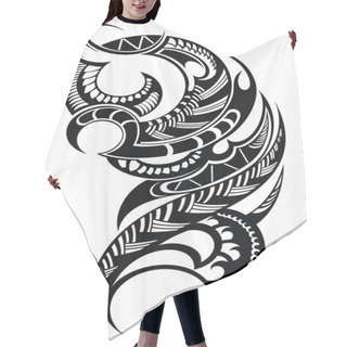 Personality  Maori Styled Tattoo Pattern Hair Cutting Cape