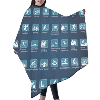 Personality  Olympic Sports Icons Hair Cutting Cape