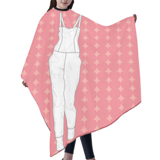 Personality  Vector Illustration Of A Overalls. Hair Cutting Cape