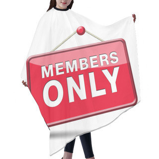 Personality  Members Only Sign Hair Cutting Cape
