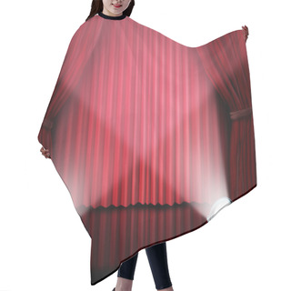 Personality  Spotlights On Red Velvet Cinema Curtains Hair Cutting Cape