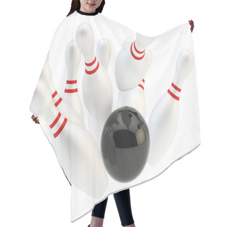 Personality  Bowling Ball And Pins Hair Cutting Cape