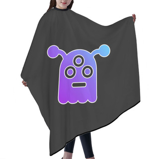 Personality  Alien Of Outer Space Blue Gradient Vector Icon Hair Cutting Cape