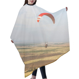 Personality  Person Flying On Paraplane Hair Cutting Cape