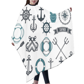 Personality  Nautical Themed Design Elements Hair Cutting Cape