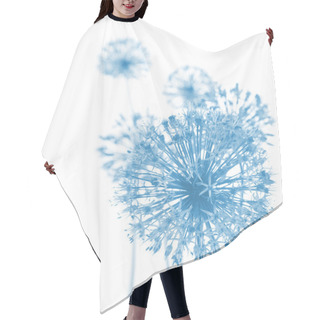 Personality  Beautiful Blue Flowers / Abstract On White Hair Cutting Cape