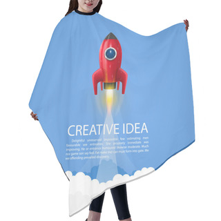 Personality  Space Rocket Launch Hair Cutting Cape