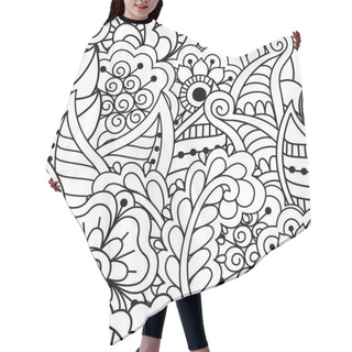 Personality  Seamless Black And White Background. Hair Cutting Cape