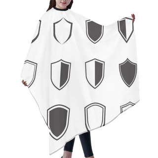 Personality  Shield Icon Vector Illustration Graphic On Background Hair Cutting Cape