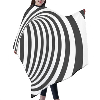 Personality  Black And White Stripe, Repeating Lines, 3d Rendering Hair Cutting Cape