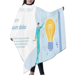 Personality  Bright Banner Man Captures All Fleeting Ideas. Hair Cutting Cape