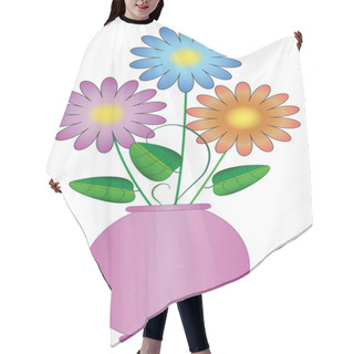 Personality  The Vector Flower In The Vase Hair Cutting Cape