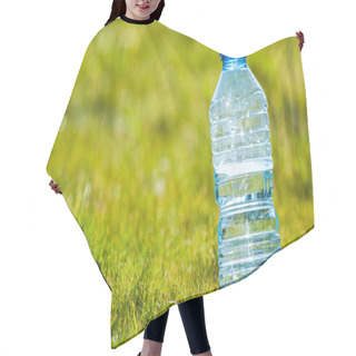 Personality  Bottle Of  Water In A Grass Field Hair Cutting Cape