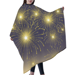 Personality  Fireworks At Night-vector Hair Cutting Cape