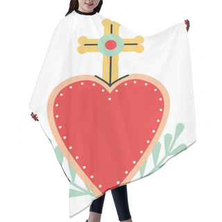 Personality  Sacred Heart With Cross Hair Cutting Cape