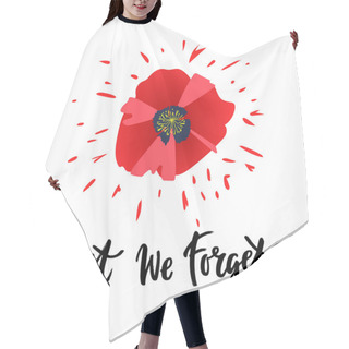Personality  Card With Poppy Flower Hair Cutting Cape