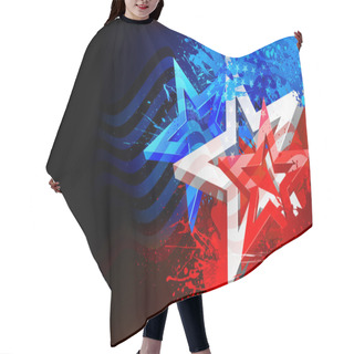 Personality  Abstract American Flag Background Hair Cutting Cape