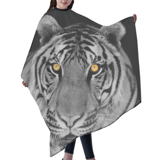 Personality  Black And White Tiger Hair Cutting Cape