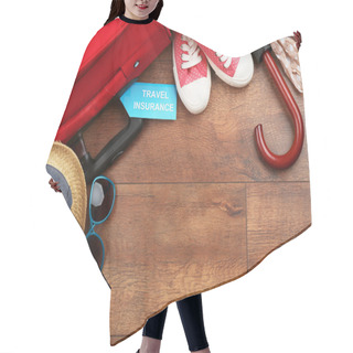 Personality  Suitcase And Tourist Stuff Hair Cutting Cape