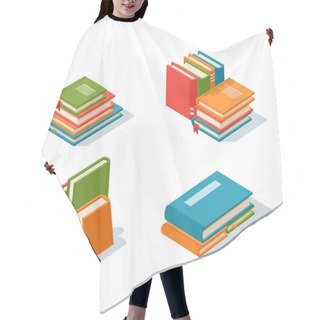 Personality  Isometric Book Icon Vector Illustration. Hair Cutting Cape