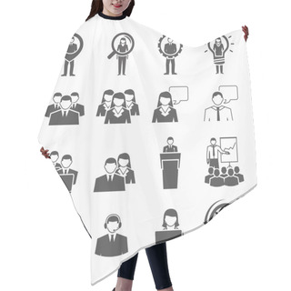 Personality  Business Team Demographic Composition Black Icons Hair Cutting Cape